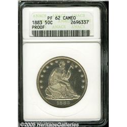 1883 50C PR62 ANACS. This beautiful cameo is unto