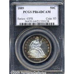1889 50C PR64 Deep Cameo PCGS. The less-than-Gem 