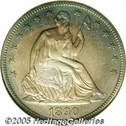 1890 50C PR66 NGC. The luminous rose-gray centers