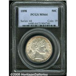 1898 50C MS64 PCGS. This appealing near-Gem displ