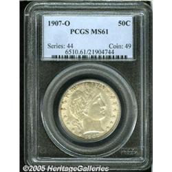 1907-O 50C MS61 PCGS. A frosty Mint State example