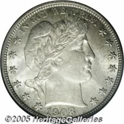 1908-D 50C MS65 NGC. An elusive Denver mint issue