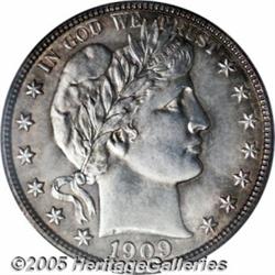 1909-O 50C MS64 PCGS. Steel gray with a blush of 