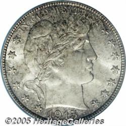 1915-D 50C MS65 PCGS. Sharply struck, the thick m