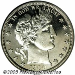 1900 50C PR65 Cameo PCGS. A spectacular turn-of-t