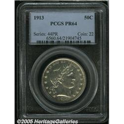 1913 50C PR64 PCGS. Sharply struck with glassy, r