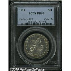 1915 50C PR62 PCGS. The fields have dappled sea-g