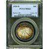 Image 1 : 1929-D 50C MS64 PCGS. Deep maroon and gold-brown 