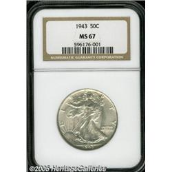 1943 50C MS67 NGC. As always, this 1943 is fully 