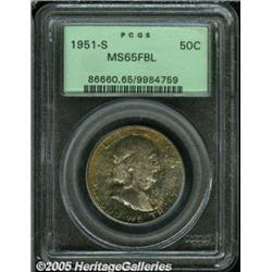1951-S 50C MS65 Full Bell Lines PCGS. Multicolore