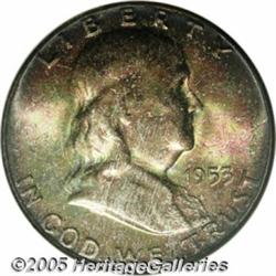 1953 50C MS67 NGC. Well struck and exquisitely pr