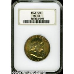 1961 50C MS66 NGC. Vibrant luster radiates throug