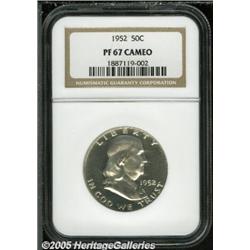 1952 50C PR67 Cameo NGC. Bright, untoned surfaces