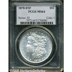 1878 8TF $1 MS64 PCGS. This lustrous and brillian