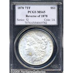 1878 7TF $1 Reverse of 1878 MS65 PCGS. Satiny and