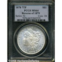 1878 7TF $1 Reverse of 1879 MS64 PCGS. Silver-gra