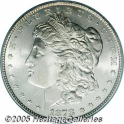 1878 7/8TF $1 Strong MS65 PCGS. Tips of four feat