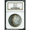 Image 1 : 1880-S $1 MS67 NGC. A crescent of multicolored 18