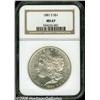 Image 1 : 1881-S $1 MS67 NGC. The design features are boldl