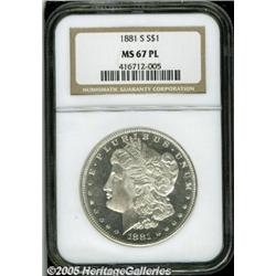 1881-S $1 MS67 Prooflike NGC. Beautiful prooflike