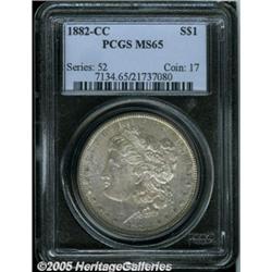 1882-CC $1 MS65 PCGS. Rich mint frost underlies t