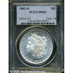 1882-O $1 MS65 PCGS. Boldly struck, with bright l