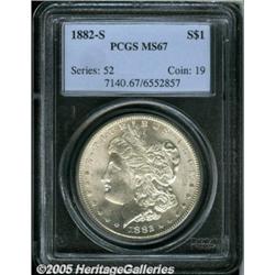 1882-S $1 MS67 PCGS. Lustrous surfaces are essent