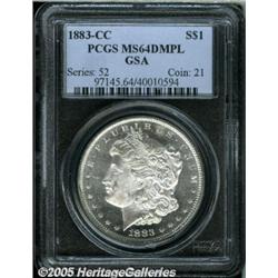 1883-CC $1 MS64 Deep Mirror Prooflike PCGS. For t
