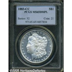 1883-CC $1 MS65 Deep Mirror Prooflike PCGS. Sharp
