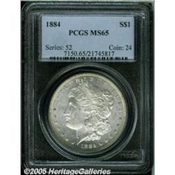 1884 $1 MS65 PCGS. Sharply struck, with lustrous 