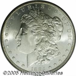 1884 $1 MS67 PCGS. This Superb Gem has fully bril