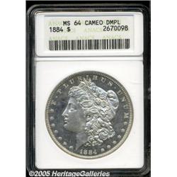 1884 $1 MS64 Cameo Deep Mirror Prooflike ANACS. A