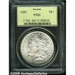 1885 $1 MS66 PCGS. Sharply struck, with lustrous,