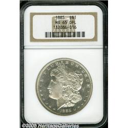 1885 $1 MS65 Deep Mirror Prooflike NGC. Bright, w