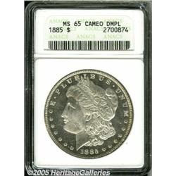 1885 $1 MS65 Cameo Deep Mirror Prooflike ANACS. A