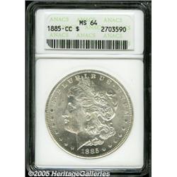 1885-CC $1 MS64 ANACS. Bright lustrous surfaces a