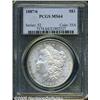 Image 1 : 1887/6 $1 MS64 PCGS. The curve of the base of an 