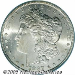 1887-S $1 MS65 PCGS. This is a sharply struck Gem