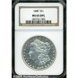 1888 $1 MS65 Deep Mirror Prooflike NGC. The devic