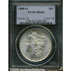 1888-O $1 MS65 PCGS. Bright, lustrous surfaces ar