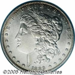 1889-CC $1 XF45 PCGS. Completely untoned with mod