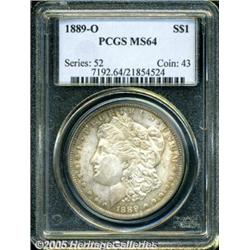 1889-O $1 MS64 PCGS. Splotches of multicolored pa
