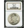 Image 1 : 1889-S $1 MS65 NGC. Lustrous surfaces reveal just