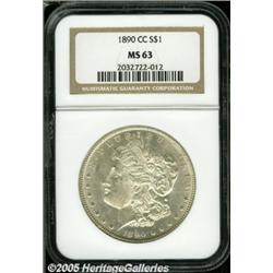 1890-CC $1 MS63 NGC. White surfaces display nice 