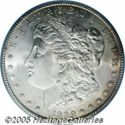 1890-CC $1 MS64 PCGS. Generally untoned, save for