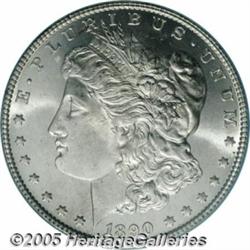 1890-CC $1 MS64 PCGS. This powerfully struck, clo