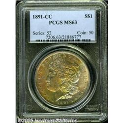 1891-CC $1 MS63 PCGS. VAM-3. A Top 100 Variety. T