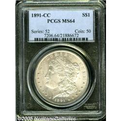 1891-CC $1 MS64 PCGS. Well struck and radiantly l