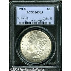 1891-S $1 MS65 PCGS. The strike is needle-sharp, 