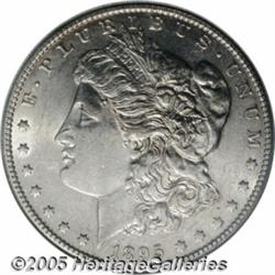 1895-O $1 AU55 NGC. An untoned, high grade exampl